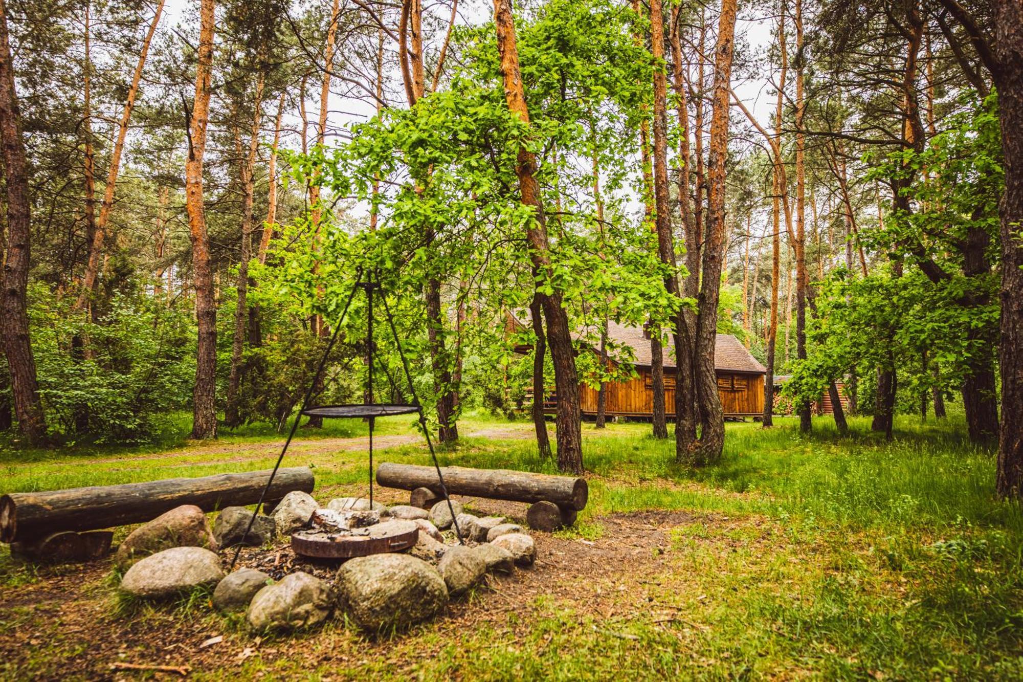 Cozy Nature Retreat With Patio Fireplace Garden Maciejowice エクステリア 写真